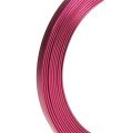 Floristik24 Alumínium lapos huzal rózsaszín 5mm x 1mm 2,5m