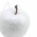 Floristik24 Deco mini alma csillogó fehér karácsonyfadíszek Ø3,5cm 24db
