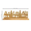 Adventi ház sziluett dekoráció fa alapon 29cm | Floristik24.hu