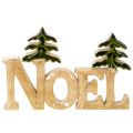 Karácsonyi dekoráció Noel állvány két fenyőfával 18cm | Floristik24.hu