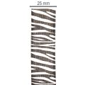 Ajándék szalag zebra mintával, 25 mm széles, 20 m hosszú | Floristik24.hu