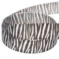 Ajándék szalag zebra mintával, 25 mm széles, 20 m hosszú | Floristik24.hu