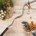 Dekoratív szalag, átlátszó organza szalag asztaldíszítéshez, 15 mm széles, 20 m hosszú | Floristik24.hu