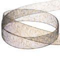 Dekoratív szalag, átlátszó organza szalag asztaldíszítéshez, 15 mm széles, 20 m hosszú | Floristik24.hu