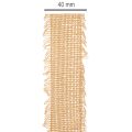 Dekoratív pamut szalag, rusztikus stílusú, rojtos, 40 mm, 30 m | Floristik24.hu