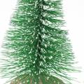 Floristik24 Dekoratív karácsonyfa zöld havas 10cm 6db