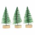 Floristik24 Dekoratív karácsonyfa zöld havas 10cm 6db