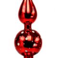 Floristik24 30 cm-es piros pöttyös fatetős üveg