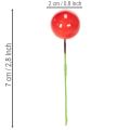 Műbőr mini karácsonyfadíszek piros bogyós gyümölcsökből, 2 cm, 48 darab | Floristik24.hu