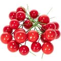Műbőr mini karácsonyfadíszek piros bogyós gyümölcsökből, 2 cm, 48 darab | Floristik24.hu