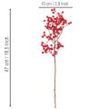 Mű magyalág piros bogyókkal, díszes vázába, 47 cm, 3 darab | Floristik24.hu