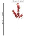 Műág piros bogyókkal és levelekkel, 96 cm | Floristik24.hu