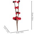 Műág piros bogyókkal, 15 cm, 6 darab | Floristik24.hu