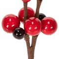 Műág piros bogyókkal, 15 cm, 6