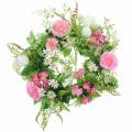 Floristik24 Bellis koszorú / sakktábla virág rózsaszín, fehér Ø30cm