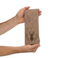 Evőeszköztartó tasak szarvas motívummal, filcből, 26 cm, 4 darabos | Floristik24.hu