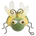 Floristik24 Kerti figura méhecske, dekoratív figura fém rovar H9,5cm zöld sárga