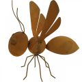 Floristik24 Dekoratív figura méh, fém rovar, kerti dekoráció patinával L20cm H19cm