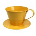 Floristik24 Dekoratív csésze sárga Ø16cm H11cm