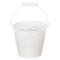 Floristik24 Fehér fémvödrök Ø14cm M12cm 6 db