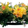 Floristik24 Ajtókoszorú faldísz virágok dáliák banksia sárga Ø35cm