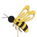 Floristik24 Virágdugó méh deko dugó fa méh díszítés 7cm 12db