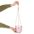 Üveg virágcserép/függőlámpás, lila/zöld, 14 cm, 2 darab | Floristik24.hu