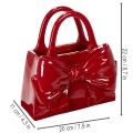 Dekoratív kézitáska váza masnival, fényes, 22cm | Floristik24.hu