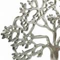 Floristik24 Fémfa, fa alapon díszbükk, ezüst fémdísz, életfa, mangófa
