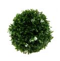 Floristik24 Buxwood labda virágokkal zöld dekoratív labda Ø15cm 1db
