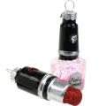 Floristik24 Karácsonyfadísz Beauty &amp; Glamour, üveg medálos kozmetikai mix H5,5-7cm valódi üveg 6db