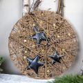 Floristik24 Karácsonyfadísz dekoráció csillag fém fekete arany Ø15cm 3db