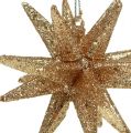 Floristik24 Karácsonyfadíszek csillogó csillagok 7,5cm 8db arany