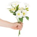 Műrózsa csokor karácsonykor, fehér, mű karácsonyfadísz | Floristik24.hu