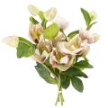 Floristik24 Karácsonyi rózsa művirág dekoráció, 30 cm-es csokor, 4 darabos