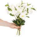 Karácsonyi Rózsa Művirág Fehér Dekoratív Művirág Csokor, 40cm, 4 Darab | Floristik24.hu