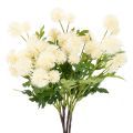 Floristik24 Mű krizantém virág, krémfehér csokor, díszes ág, nagy 56 cm, 4 darab
