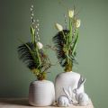 Floristik24 Kerámia váza, dekoratív vázák fehér Ø15cm H14,5cm 2 db-os készlet