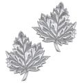 Floristik24 Deco levelek selyemből 5cm ezüst 60p