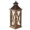 Floristik24 Dekoratív lámpás fa vintage fa lámpás barna 17×17×50cm