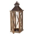 Dekoratív lámpás fa vintage fa lámpás barna 17×17×50cm | Floristik24.hu