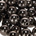 Dekoratív gyöngyök antracit metál 14mm 35 db | Floristik24.hu