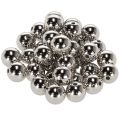 Floristik24 Dekoratív ezüst metál gyöngyök, 14 mm, 35 darab