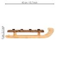 Dekoratív szánkó fakéreg gyertyatartó 4 db 40×12,5 cm | Floristik24.hu