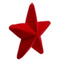 Floristik24 Deco csillag vörös bolyhos 20cm