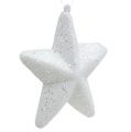 Floristik24 Dekoratív csillag fehér 20 cm-es függeszthető