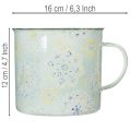 Dekoratív bögre, kaspó, mandala, zománcozott, Ø13cm M12cm | Floristik24.hu