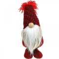 Floristik24 Deco Gnome Beard Karácsonyi Gnome Deco Figura Piros H30cm