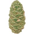 Dekoratív kerámia fenyőtobozok, vegyes zöld, sárga, barna színben, 8,5 cm, 6 darab | Floristik24.hu