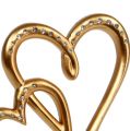 Floristik24 Dekoratív szív ragasztható arany 17cm